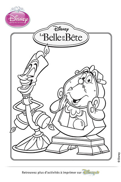 coloriage belle et lumiere