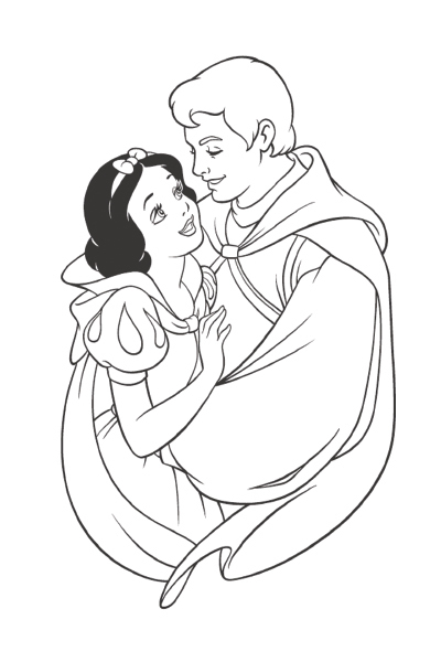 coloriage la robe de blanche neige