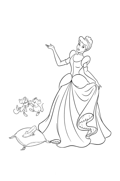 coloriage princesse cendrillon en ligne