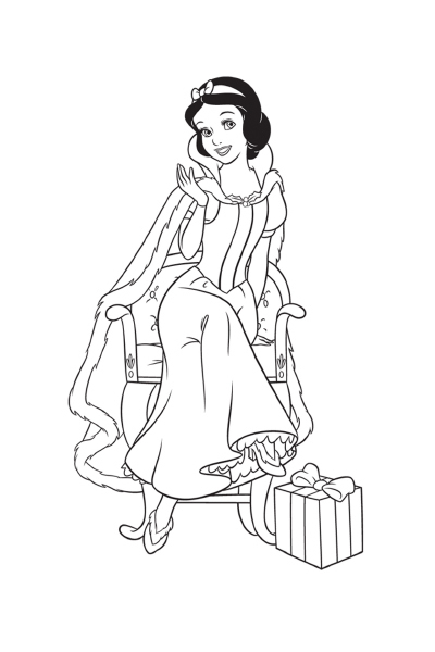 coloriage blanche neige et l oiseau