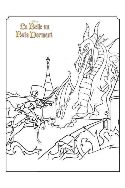 Coloriage Chateau De La Belle Au Bois Dormant