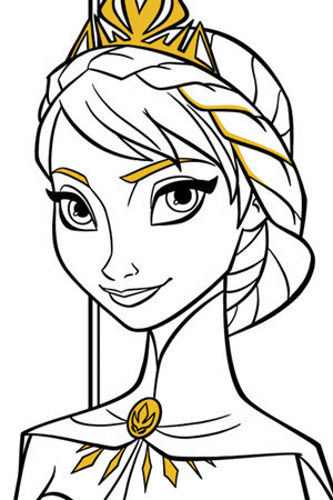 Anna Colouring Page | Disney Create UK