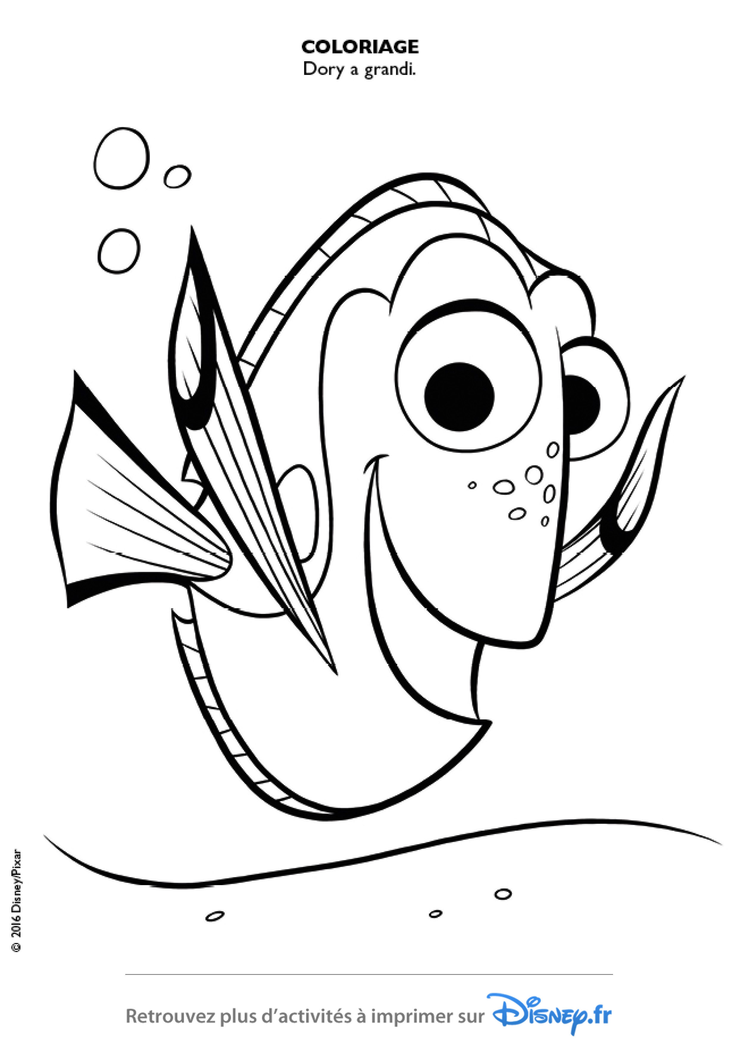 Coloriage Dory, Marin et Nemo Disney Coloriages FR