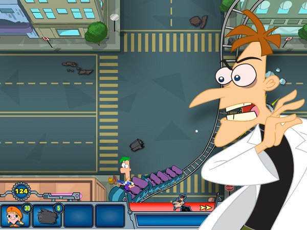 phineas and ferb racing game